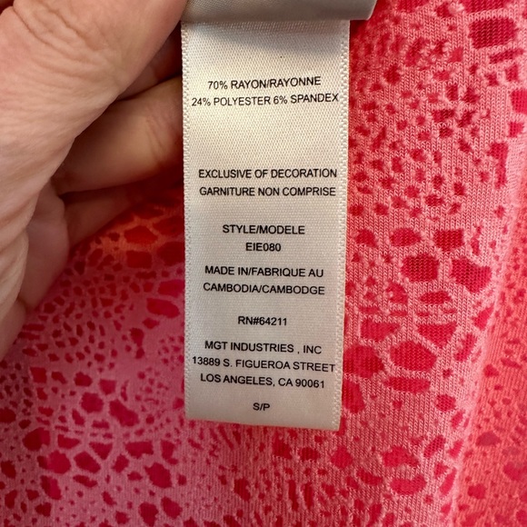 Joquil “In Bloom” Vibrant Pink Lace Slip Dress Size Small - Picture 3 of 7